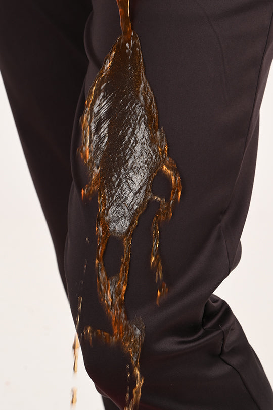 Stain Proof Black Cotton Lycra Pant