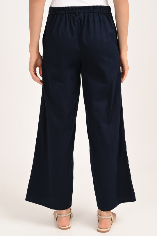 Anti Stain Blue Palazzo pant