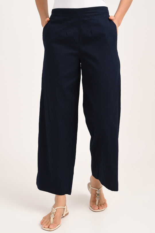 Anti Stain Blue Palazzo pant