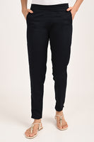 Anti Stain All Day Navy Blue Cotton Lycra Pant