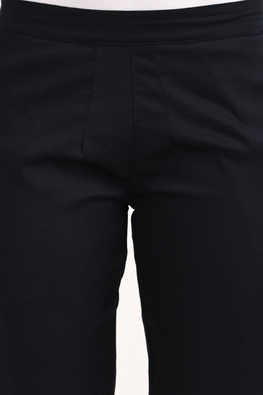 Stain Proof Navy Blue Cotton Lycra Pant
