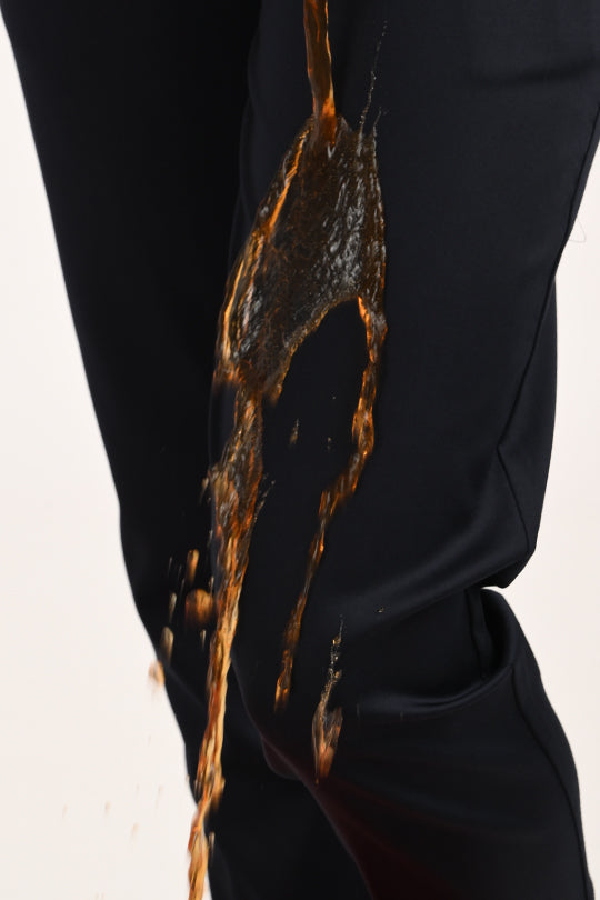 Stain Proof Navy Blue Cotton Lycra Pant