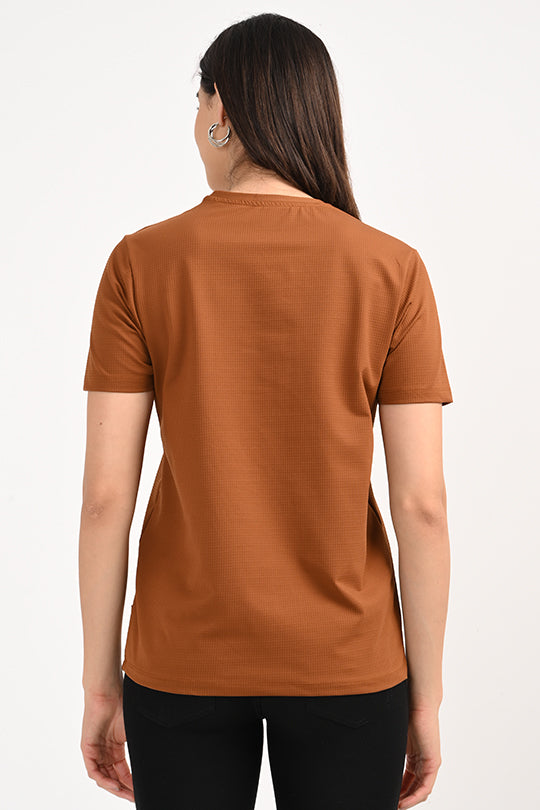 Air Cool-Anti Stain Brown T-Shirt