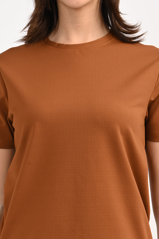 Air Cool-Anti Stain Brown T-Shirt
