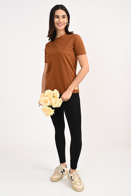 Air Cool-Anti Stain Brown T-Shirt