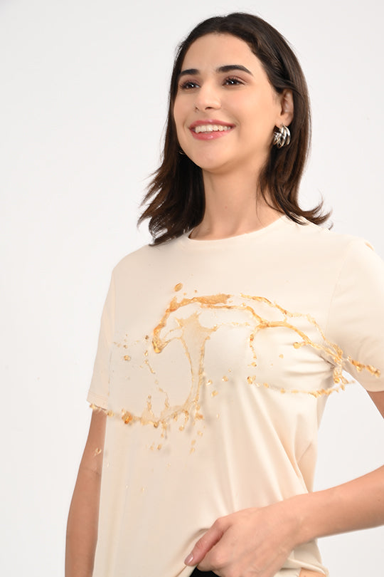 Air Cool-Anti Stain Cream T-Shirt