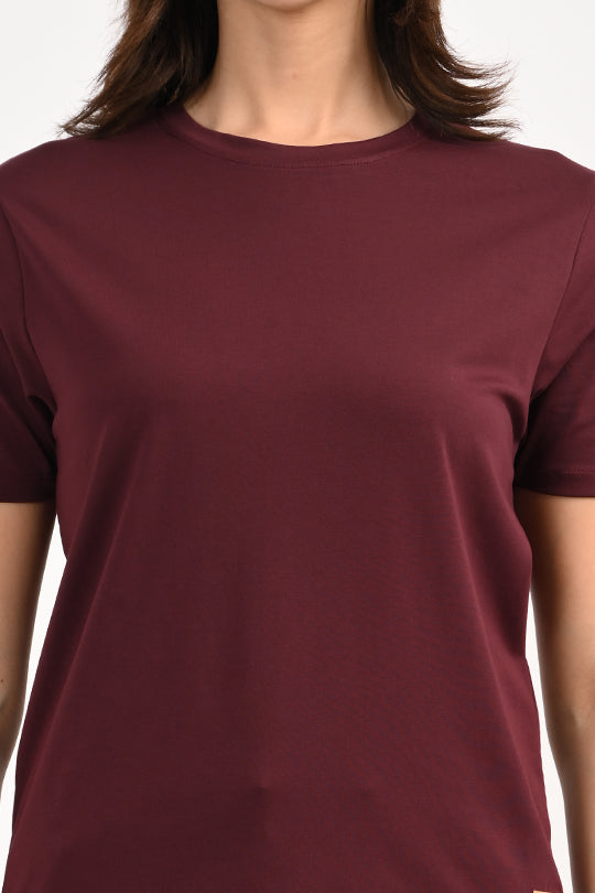 Air Cool-Anti Stain Maroon T-Shirt
