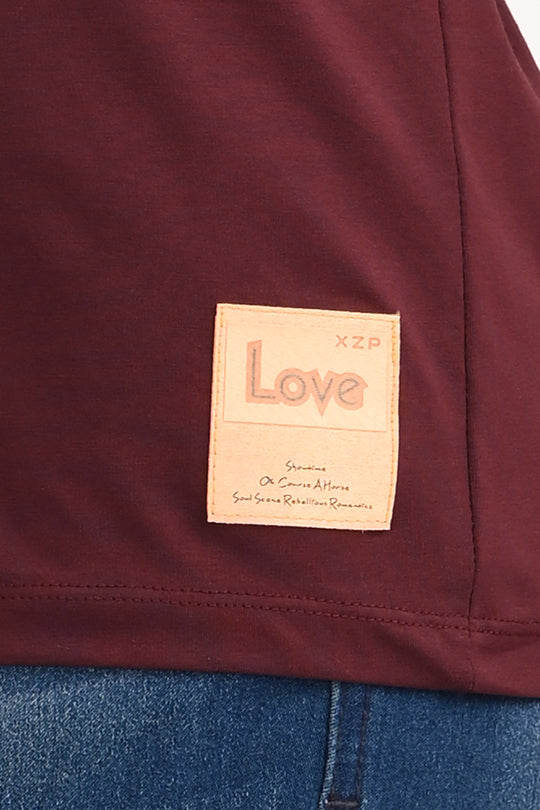 Air Cool-Anti Stain Maroon T-Shirt