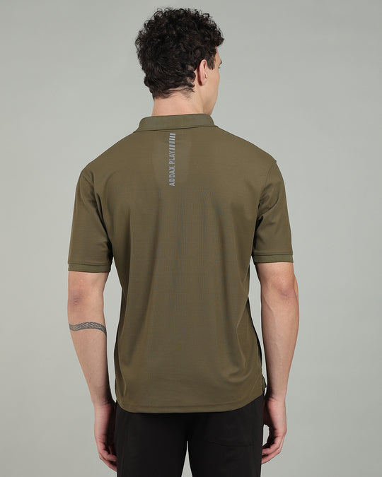 Aircool Tee Polo Tshirt - Olive Green
