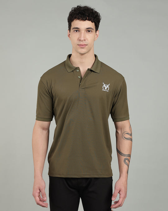 Aircool Tee Polo Tshirt - Olive Green