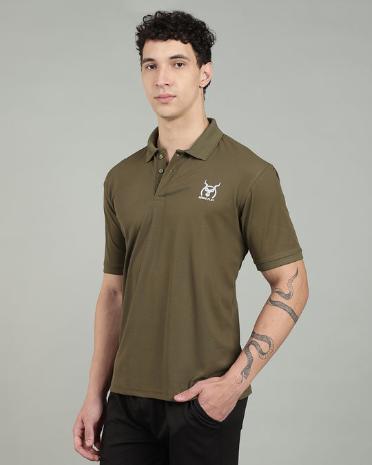 Aircool Tee Polo Tshirt - Olive Green