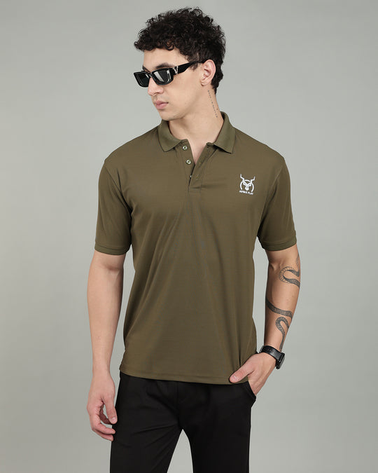 Aircool Tee Polo Tshirt - Olive Green