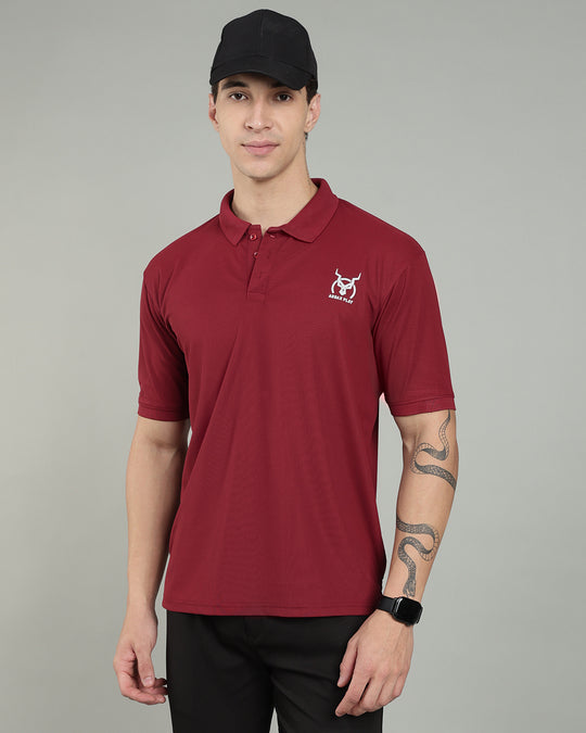 Aircool Tee Polo Tshirt - Maroon