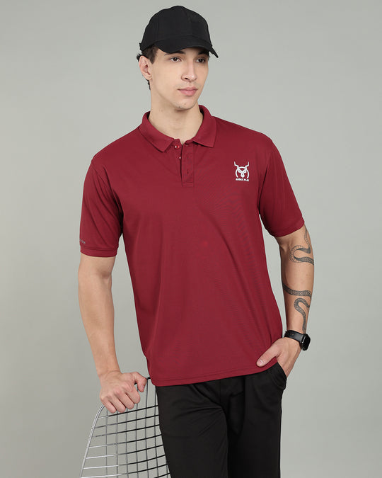 Aircool Tee Polo Tshirt - Maroon