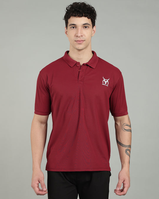 Aircool Tee Polo Tshirt - Maroon