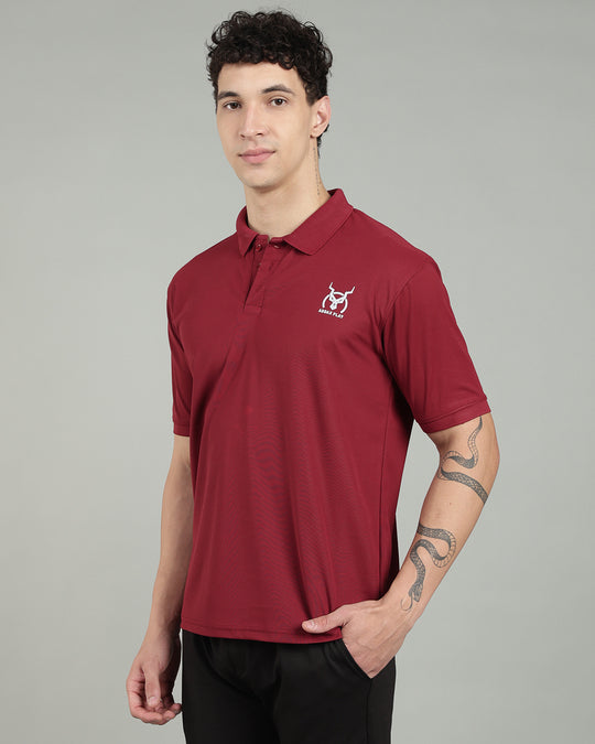 Aircool Tee Polo Tshirt - Maroon