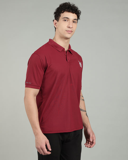 Aircool Tee Polo Tshirt - Maroon