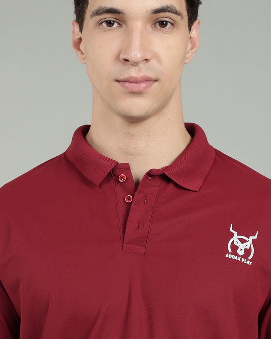 Aircool Tee Polo Tshirt - Maroon