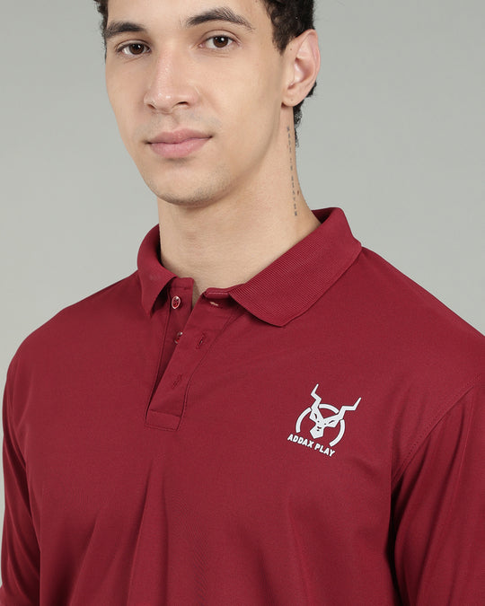 Aircool Tee Polo Tshirt - Maroon