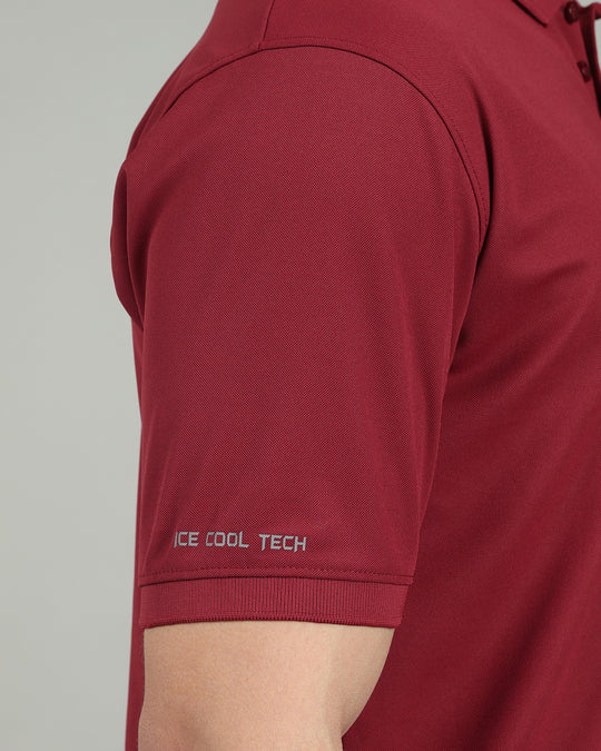 Aircool Tee Polo Tshirt - Maroon