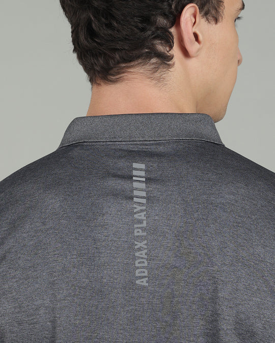 Aircool Tee Polo Tshirt - Melange Charcoal