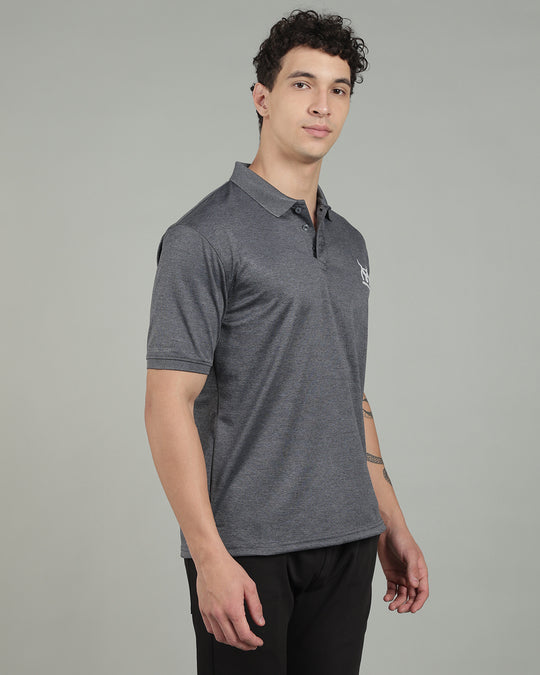Aircool Tee Polo Tshirt - Melange Charcoal