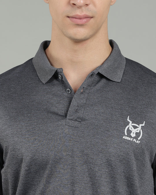 Aircool Tee Polo Tshirt - Melange Charcoal