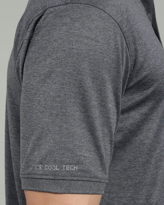 Aircool Tee Polo Tshirt - Melange Charcoal