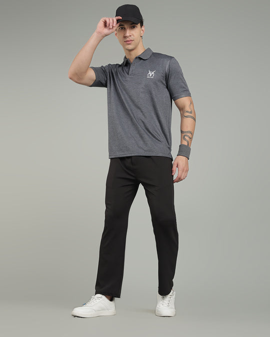 Aircool Tee Polo Tshirt - Melange Charcoal
