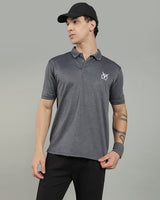 Aircool Tee Polo Tshirt - Melange Charcoal