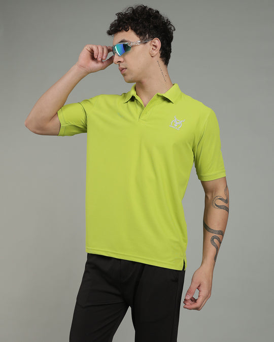 Aircool Tee Polo Tshirt - Lime Green