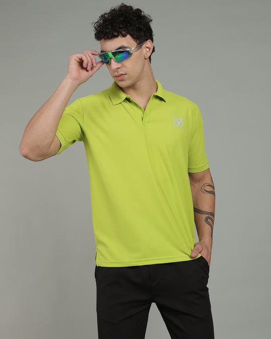 Aircool Tee Polo Tshirt - Lime Green