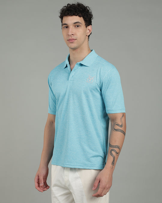 Aircool Tee Polo Tshirt - Ice Blue