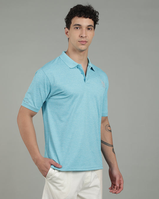 Aircool Tee Polo Tshirt - Ice Blue