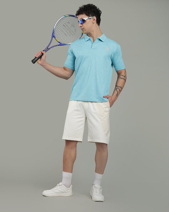 Aircool Tee Polo Tshirt - Ice Blue