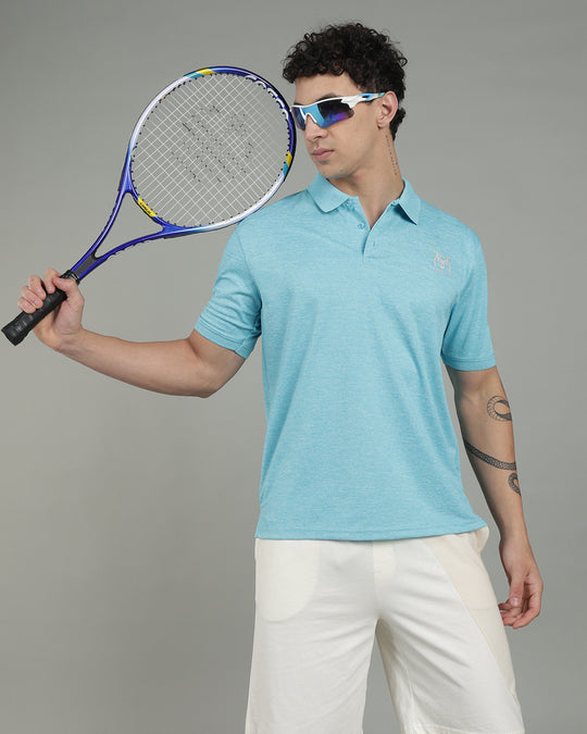Aircool Tee Polo Tshirt - Ice Blue