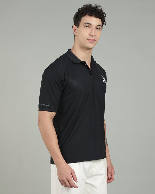 Aircool Tee Polo Tshirt - Black