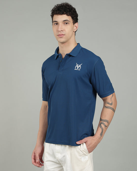 Aircool Tee Polo Tshirt - Airforce Blue