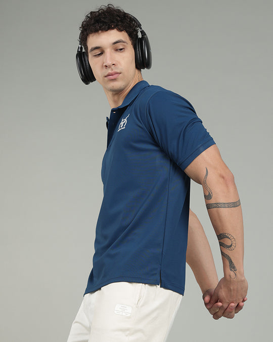 Aircool Tee Polo Tshirt - Airforce Blue