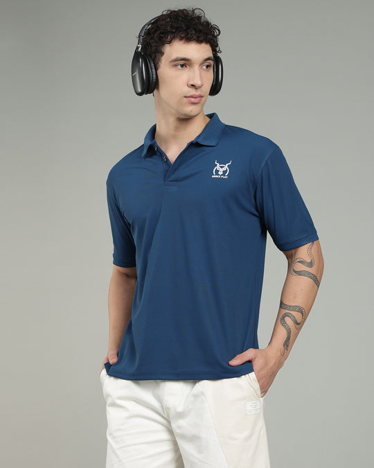 Aircool Tee Polo Tshirt - Airforce Blue
