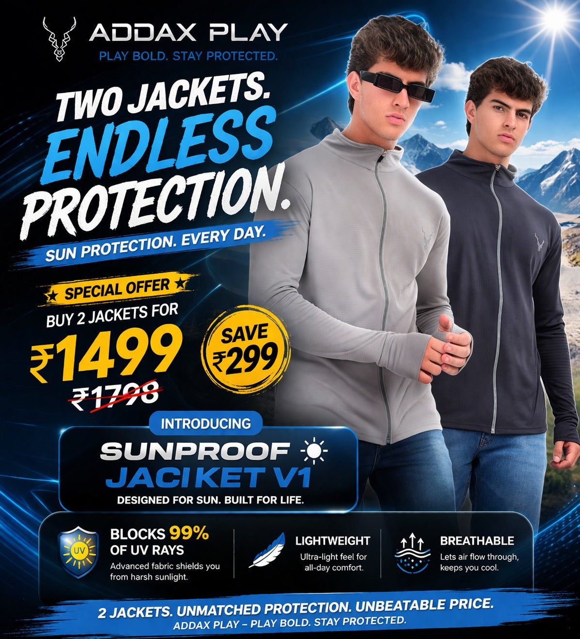 Men's Sunproof Jacket V1- Dark Grey