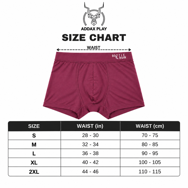 Size Chart for Addaxplay Trunk Combo Packs
